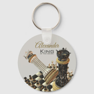 Chess Set King Of The Board Key Ring