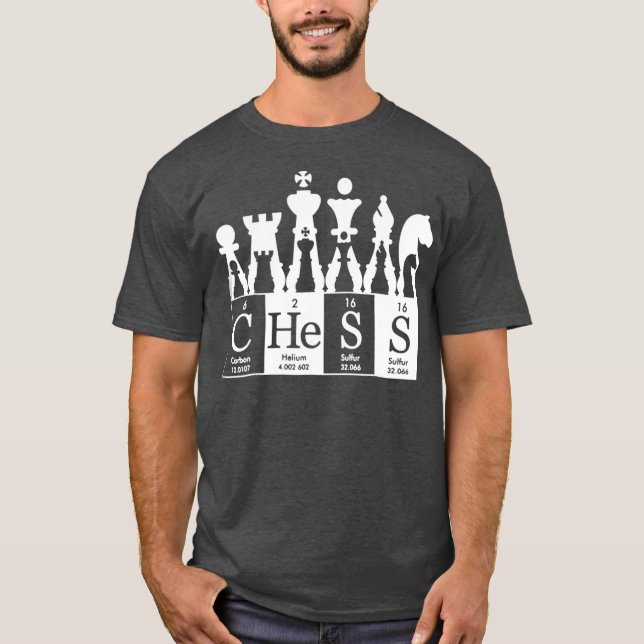 Chess sets periodic table elements t shirt gift (Front)