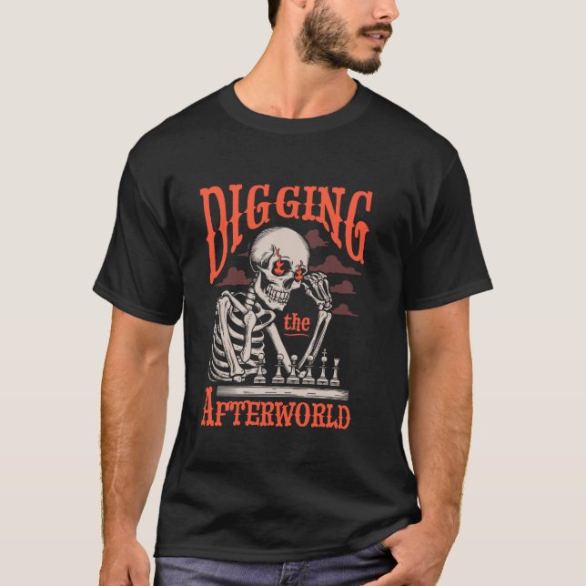 Chess Skeleton Chessboard - Master Chessman Chess T-Shirt (Front)