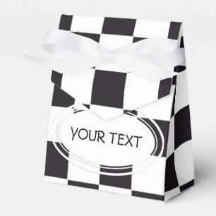 Chess Square Pattern - black + your background Favour Box