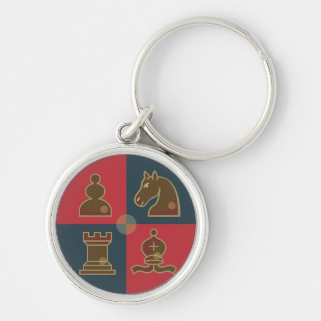 Chess Squares Key Ring (Front)