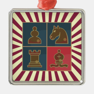 Chess Squares Square Ornament