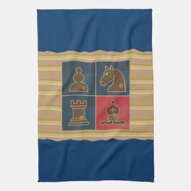 Chess Squares Tea Towel (Vertical)