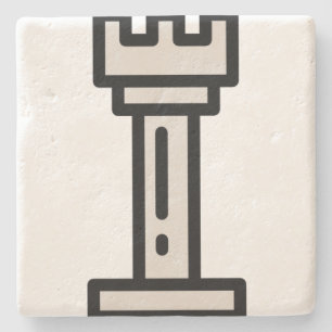 chess stone coaster