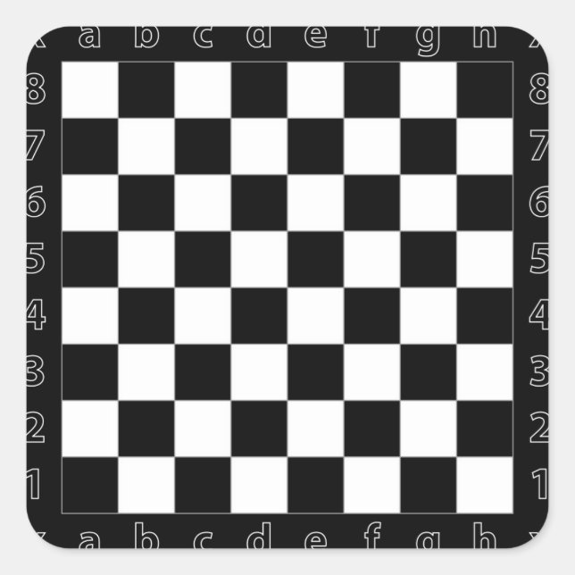 chess table square sticker (Front)