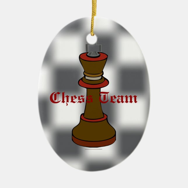 Chess Team or Chess Club Ornament (Front)