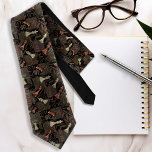 Chess Terms and Pieces Copper and Gold ID784 Tie<br><div class="desc">It's your move! This original necktie design in honour of the classic game of chess features terminology from the game along with eye-catching graphics of chess pieces to complete the pattern. The non- traditional copper and gold colour scheme gives this pattern a more modern, contemporary vibe. A subtle checked background...</div>