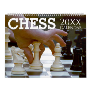 Chess Themed 2025 Wall Calendar Gift