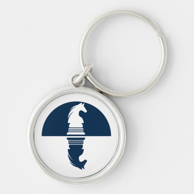 Chess - Two Knights Key Ring (Front)