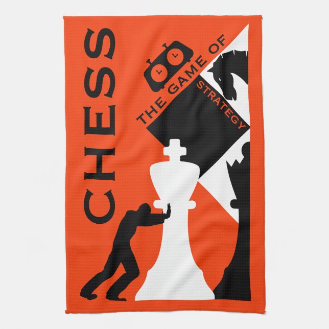 Chess Wall Art Tea Towel (Vertical)