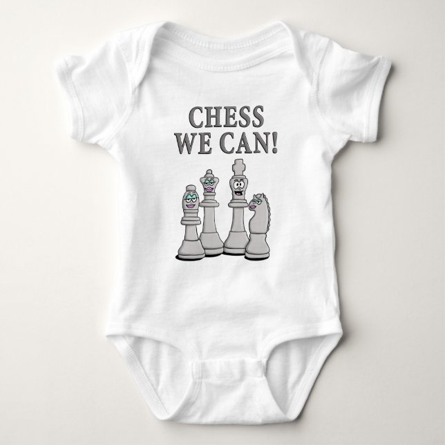 Chess we can baby bodysuit (Front)