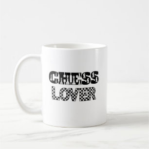 Chess Word Black Letters Lover Board Pattern Coffee Mug