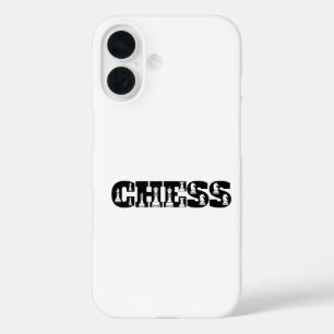 Chess Word Black Letters White Pieces Creative iPhone 16 Case