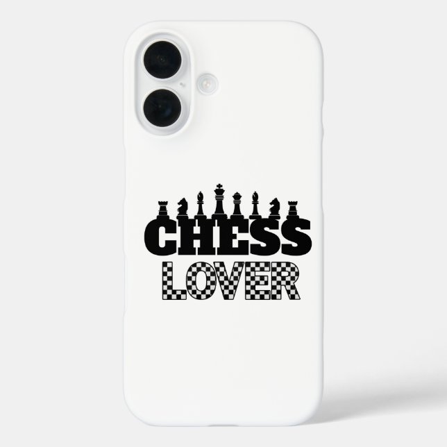 Chess Word Black Pieces Lover Board Pattern Design Case-Mate iPhone Case (Back)