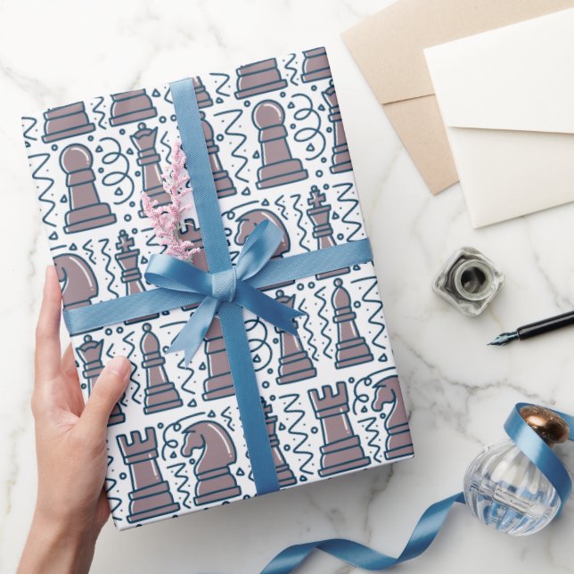 Chess Wrapping Paper, Chess Board Gift Wrap (Gifting)