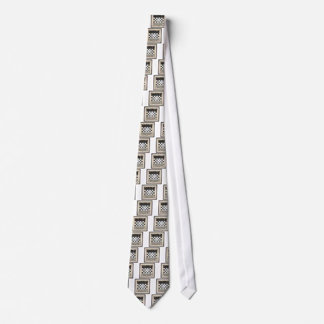 Chessboard and Chess Pieces: Tie (Front)