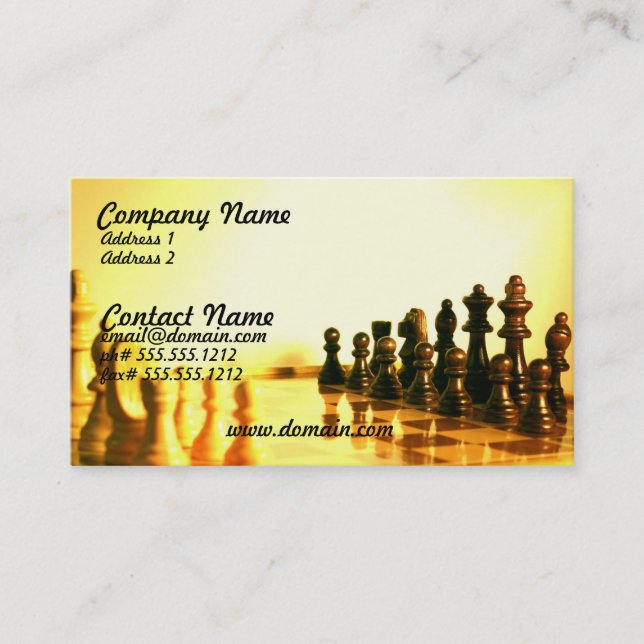 Chessboard Business Card (Front)