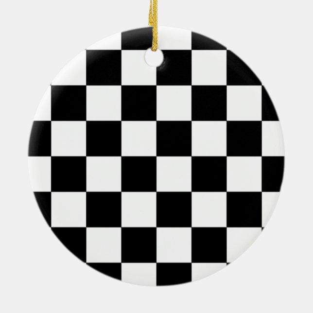 Chessboard Ceramic Tree Decoration (Back)