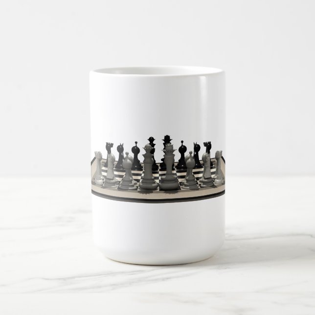 Chessboard & Chess Pieces: Coffee Mug (Center)