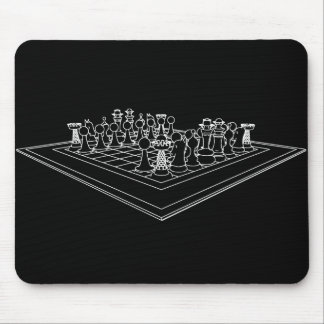 Chessboard & Chess Pieces: Mouse Mat