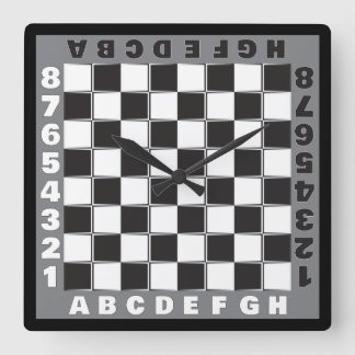 chessboard competition square wall clock