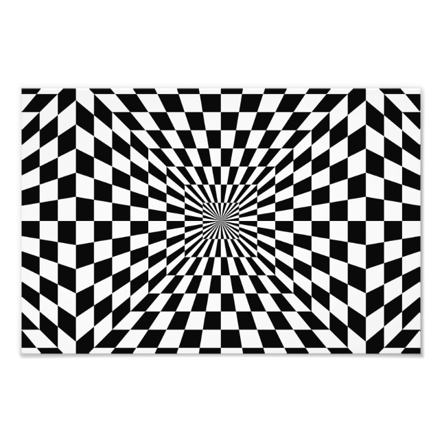 Chessboard optical illusion photo print (Front)
