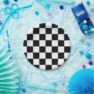 chessboard paper plate