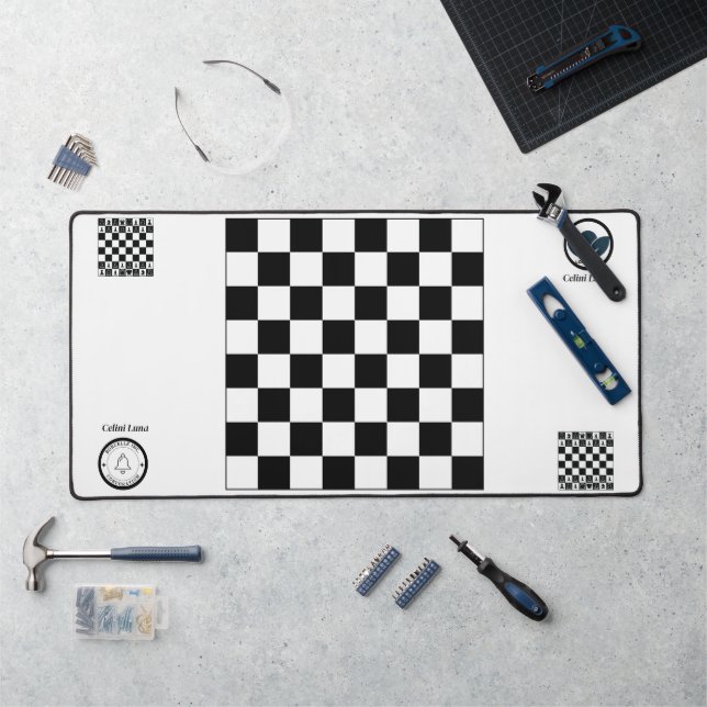 Chessboard Pattern Desk Mat – Strategic Style & Co (Workstation)