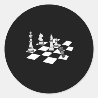 Chessboard Player Chess Pieces Classic Round Sticker