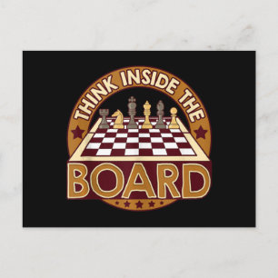 ChessBoard Quote Chess Player Thinking Game Board Holiday Postcard