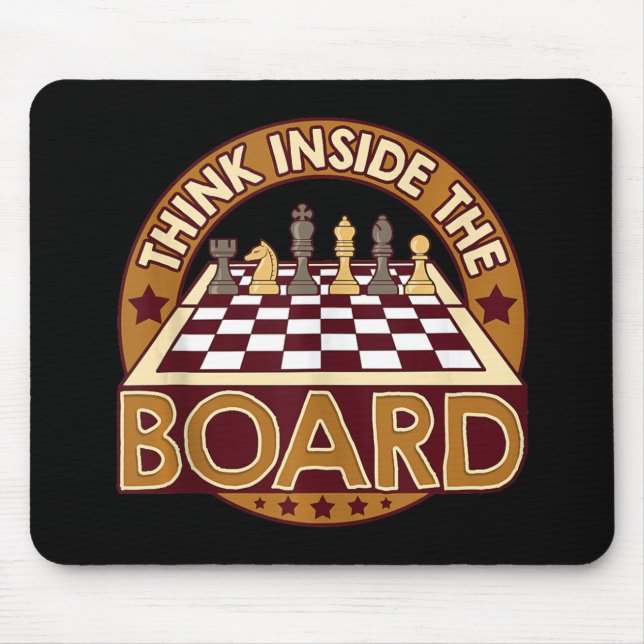 ChessBoard Quote Chess Player Thinking Game Board Mouse Mat (Front)