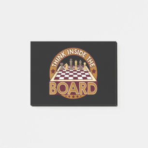 ChessBoard Quote Chess Player Thinking Game Board Post-it Notes