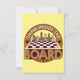 ChessBoard Quote Chess Player Thinking Game Board Thank You Card