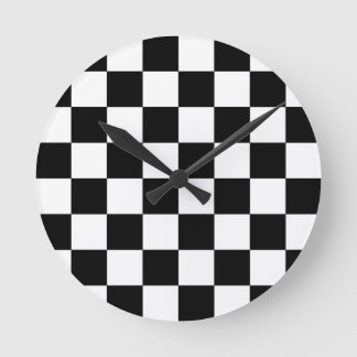 Chessboard Round Clock