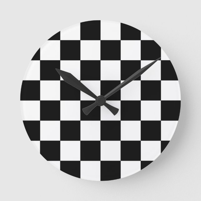 Chessboard Round Clock (Front)