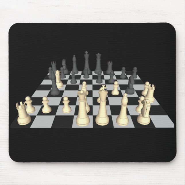 Chessboard with Chess Pieces - Custom Mousepad (Front)