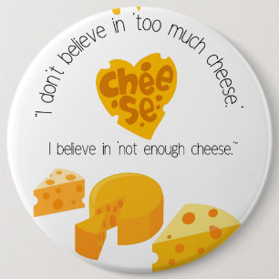 chesse lover 6 cm round badge