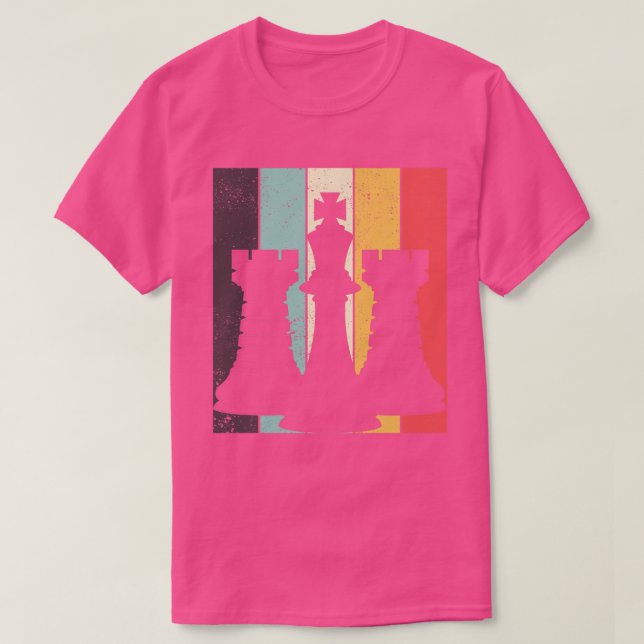 Chessman Chess Player Board Game Retro Chess T-Shirt (Design Front)