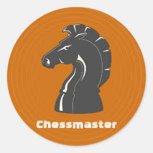 Chessmaster Black Horse Classic Round Sticker