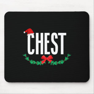 Chest Christmas Festive Santa Hat Design  Mouse Mat