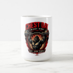Chest Day Workout Long Sleeve Coffee Mug