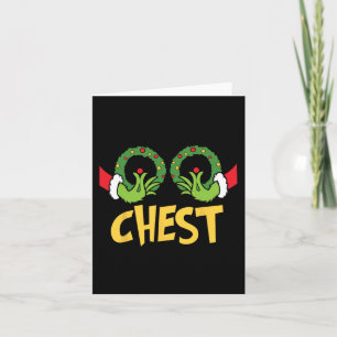 Chest Nuts Christmas  Fun Matching Couple Chest Nu Card