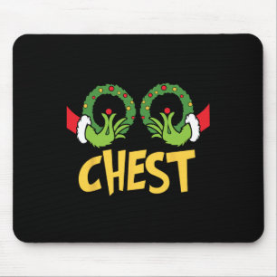 Chest Nuts Christmas  Fun Matching Couple Chest Nu Mouse Mat