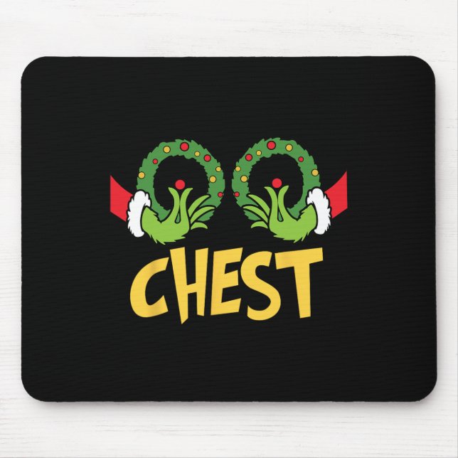 Chest Nuts Christmas  Fun Matching Couple Chest Nu Mouse Mat (Front)