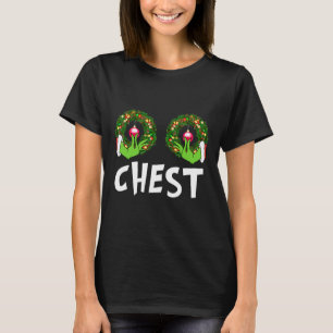 Chest Nuts Christmas Fun Matching Couple Chest Nut T-Shirt