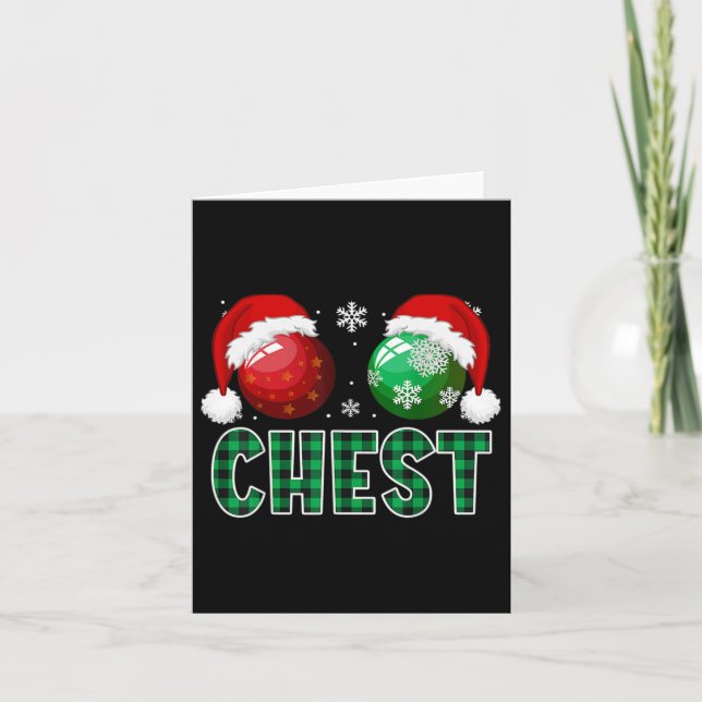 Chest Nuts Christmas Fun Matching Couple Chestnuts Card (Front)