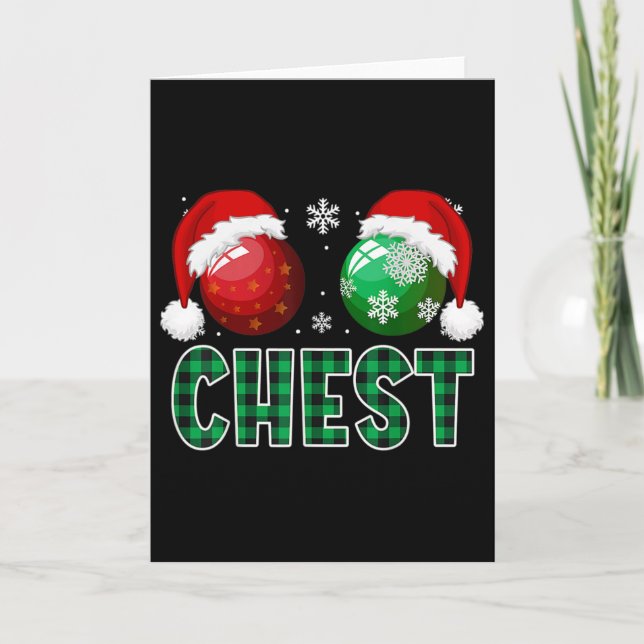 Chest Nuts Christmas Fun Matching Couple Chestnuts Card (Front)