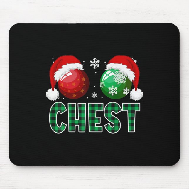 Chest Nuts Christmas Fun Matching Couple Chestnuts Mouse Mat (Front)