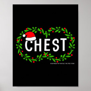 Chest Nuts Christmas Fun Matching Couple Chestnuts Poster