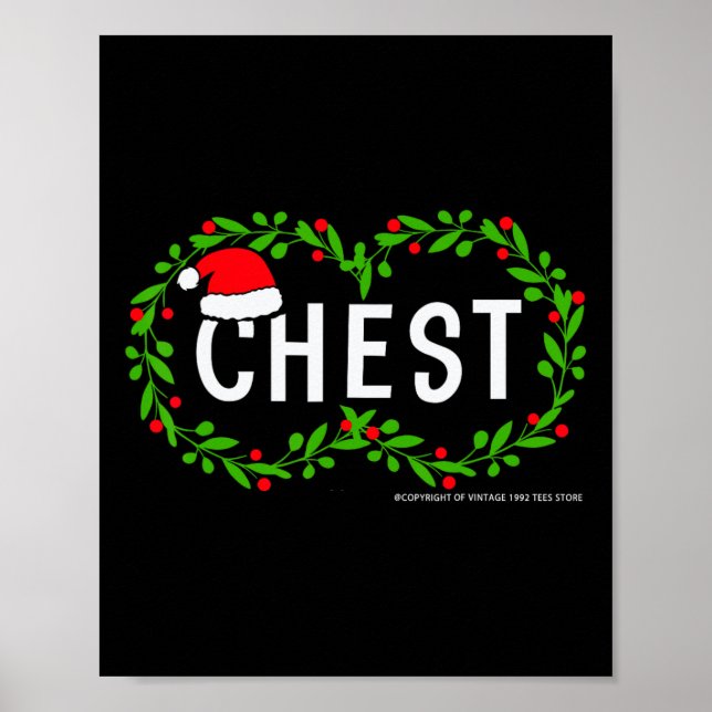 Chest Nuts Christmas Fun Matching Couple Chestnuts Poster (Front)